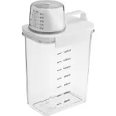Famanu – Luchtdichte wasmiddeldispenser met maatbeker, 1800 ml multifunctionele opslagbox