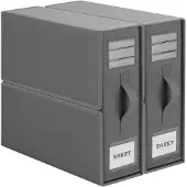 Famanu – Set van 2 Oxford beddengoed organizers met handgrepen en transparant venster