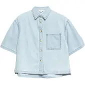 s.Oliver relaxed fit blouse met korte mouwen van puur katoen