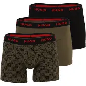HUGO Boxershorts kaki / rood / zwart