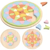 Classic World Klassieke Wereld Mandala Puzzel - Houten Bloemen Mozaïek