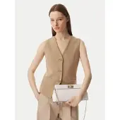 Tommy Hilfiger Clutch 'Modern Chain TH Monogram Clasp Clutch' crème
