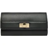 Tommy Hilfiger Portemonnee 'Modern TH Monogram Turn Lock' zwart