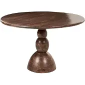 Beliani SILVON - Eettafel - Donkerbruin - 120 cm - Mangohout