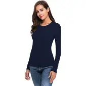 AWR Hoogkwalitatieve Dames Thermo / Fleece / Warmte Shirt | Blauw - M/L