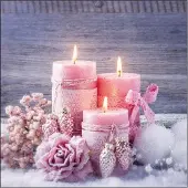 Ambiente Lunch Servetten Romantic candles - - 33x33 cm