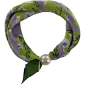 Tim & Simonsen - Groen Chloe Scarf W. Magnetic Pearl Sjaals Groen Tsj467 Purple-green