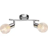 Globo Lighting Prachtige 2-lichts spot Keller chroom glas wit keuken KEITH 541006-2