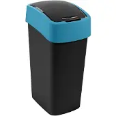 Curver Afvalbak FLIP BIN, 45 liter, zwart/blauw