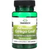 Swanson Health Full Spectrum Ginkgo-blad 60 mg 120 capsules (2 maanden)