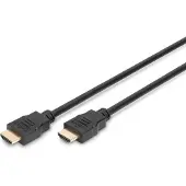 Digitus AK-330107-050-S HDMI-kabel HDMI Aansluitkabel HDMI-A-stekker, HDMI-A-stekker 5.00 m Zwart Audio Return Channel (ARC), Vergulde steekcontacten