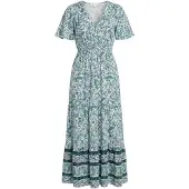 Apricot Zomerjurk gemengde kleuren / wit