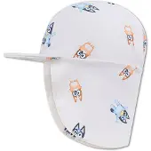 Swim Essentials - zonnehoedje - 0-4 jaar - UV kap - Uv nekbescherming - blauw - Bluey