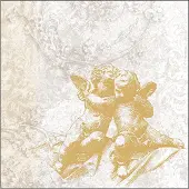 Ambiente - Lunch servetten - Classic angels gold - 20 servetten - Engelen - Goud - Wit