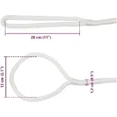 vidaXL Boottouw 12 mm 12 m Wit Polyester
