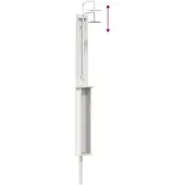 vidaXL Tuindouche, 246 cm, massief hout (dennenhout) en roestvrij staal, wit