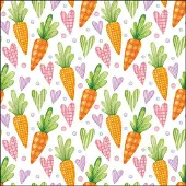 Ambiente Lunch servetten - Carrots and hearts white