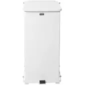 Rubbermaid Defenders pedaalemmer, rechthoekig, inhoud 49 l, zelfsluitend deksel, gegalvaniseerd staal, wit