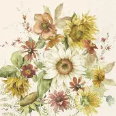 IHR Lunch servetten - Late Summer Flowers Cream