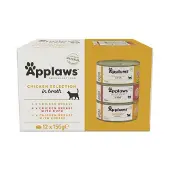 Applaws Multipack Kipselectie In Bouillon 12x156g Natvoer Voor Katten