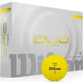 Wilson DUO Soft Golfballen 2025 - Geel - 12 Stuks