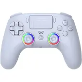 Subsonic Draadloze PS4 Controller - 10 uur Speeltijd - RGB Verlichting - Playstation 4 en PC - Wit