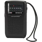 Aiwa RS-33, draagbaar, analoog, AM, FM, 3,5 mm aansluiting, zwart, met draaiknoppen