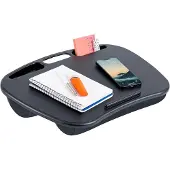 Markenlos - Laptopkussen met apparaathouder en telefoonhouder – geschikt tot 15,6 inch – zwart