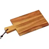 Famanu - Acaciahouten serveerplank 29 × 14 × 1,5 cm, compacte snijplank – Bruin