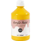 Packlinq Acrylverf Glossy, geel, 500 ml/ 1 fles