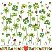 Ambiente Cocktail Servetten Good luck - - 25x25 cm