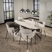 Hoyz Collection eetkamertafel 180 ceramic ceramic travertine