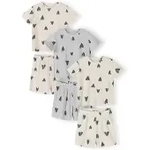 MINOTI Nachtkledij crème / grijs gemêleerd / offwhite