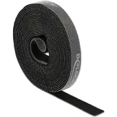 DeLOCK Klittenband - 5 meter - Zwart -