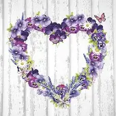 Ambiente - Lunch servetten - Purple Heart