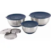 Outwell - Chef Bowl Set With Lids & Graters - Bestekset One Size, grijs