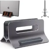 Famanu - Laptopstandaard, verticale laptopstandaard voor notebooks, verstelbare standaard voor laptops