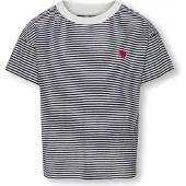 Kids Only GIRLS Shirt 'KOGPisa' navy / rood / wit
