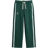Superdry Broek 'Athletic Fives' smaragd / wit