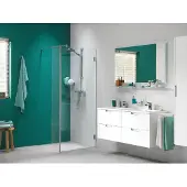 Get Wet by Sealskin I Am Inloopdouche type A1 met zijpaneel 100+30x200cm RVS-look/Helder glas