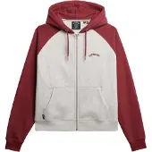 Superdry Dames Essential Logo OSZ Raglan sweatshirt rood (M), Casual, Katoen W2012476A
