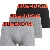 Superdry Boxershorts grijs gemêleerd / lichtoranje / zwart