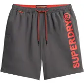 Superdry Zwemshorts antraciet / oranje / koraal / zwart