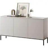 NADUVI Collection Dressoir Kate 3 deurs | spaanplaat beige 150x77x35 cm dressoirs | NADUVI