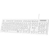 Subblim SUBKBC-0SSK51, Volledige grootte (100%), Bekabeld, USB, Membraan toetsen, QWERTY-indeling, Zwart, Wit