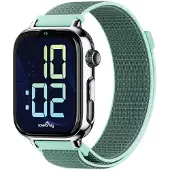 Savefamily Smartwatch SaveWatch Plus 2 49 mm Bluetooth Zilver met bandje Groen