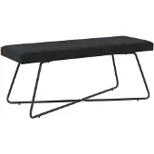vidaXL Bank Zwart 110 x 40 x 45 cm fluweel