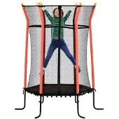 Happiq Kindertrampoline Ø163,5 cm – Indoor Trampoline tot 50 kg – Rood