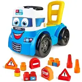 FEBER Moto Blocks Police Mountable Vehicle Blauw Kinderen