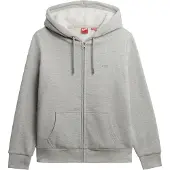 Superdry Dames Essential Borg Lined grijze hoodie met ritssluiting (XL), Casual, Grijs, Katoen W2012633A